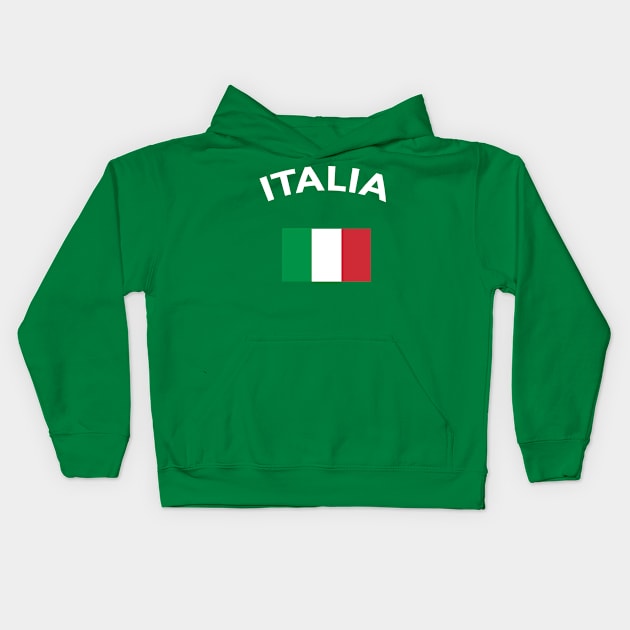 Italia Italy Flag Kids Hoodie by vladocar